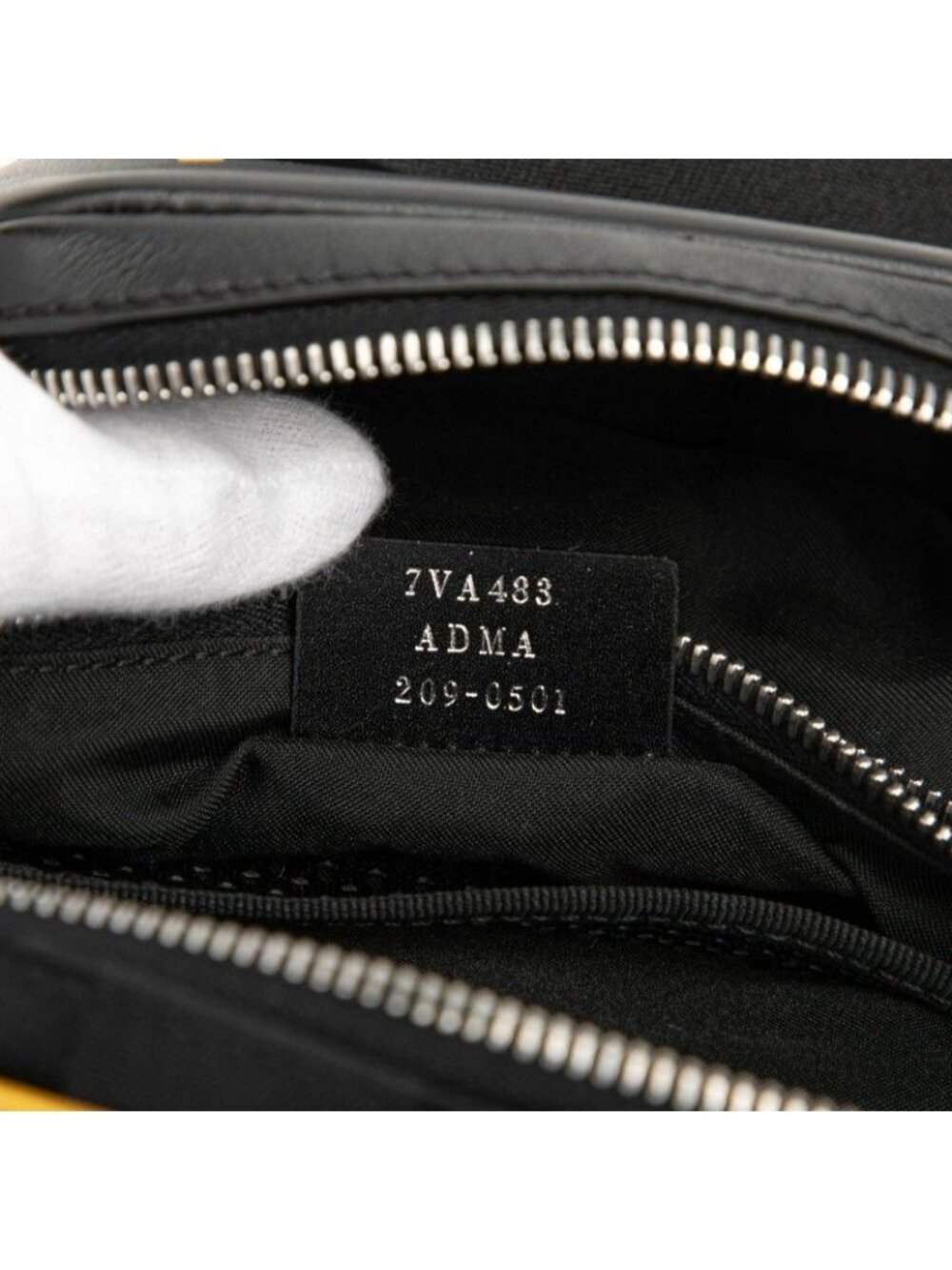 Fendi Belt Bag Black Yellow Nylon Leather - Picture 6 of 6